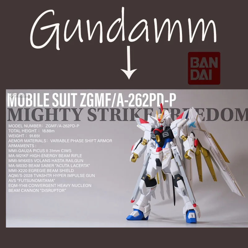

In Stock Genuine Bandai Original HG MIGHTY STRIKE FREEDOM GUNDAM Anime Action Figure Assembly Toys Gift Collectible