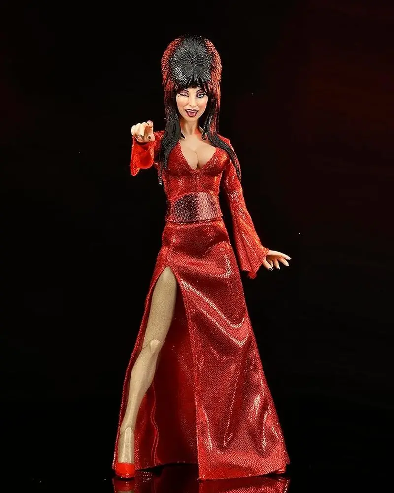 NECA 56080 Elvira الشكل عشيقة الظلام عمل التماثيل مانغا تمثال اللعب أنيمي الطرفية دمية الأصلي هدية للأطفال