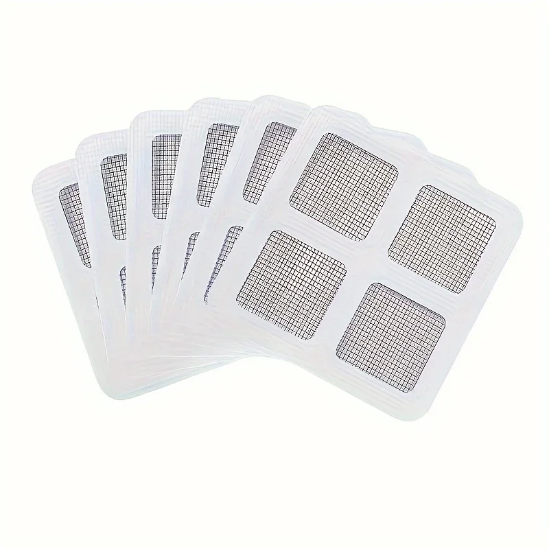 20 pçs coletor de cabelo descartável para chuveiro malha dreno cobre pia filtro malha adesivo