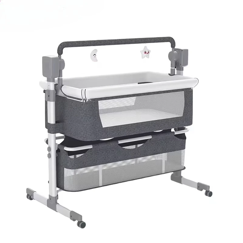 Large size multi-function baby crib crib  electric baby  metal modern children's crib electric easy assembly