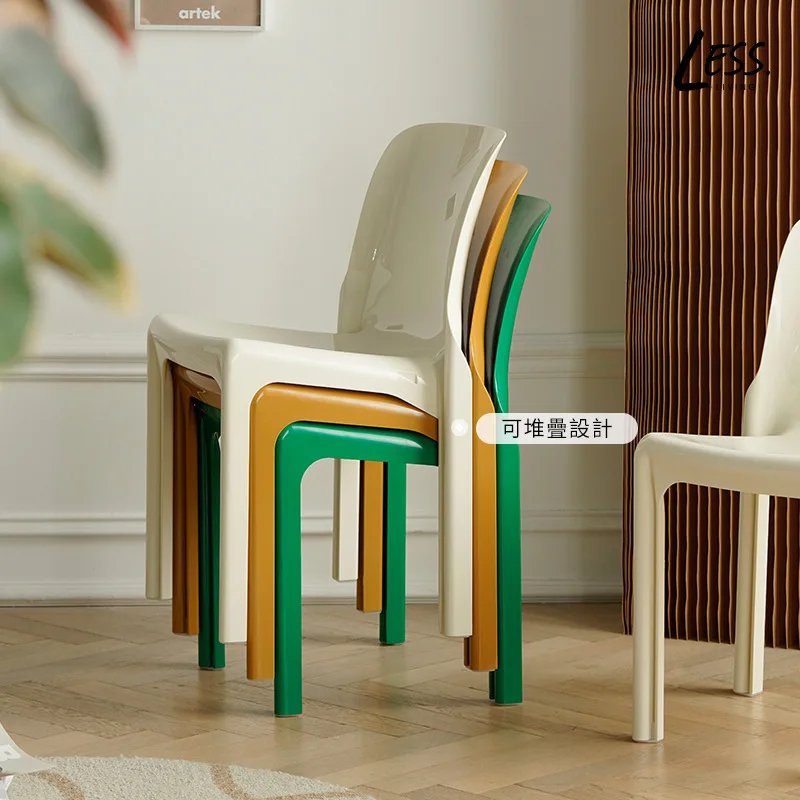 Creative dining chair modern simple home stackable