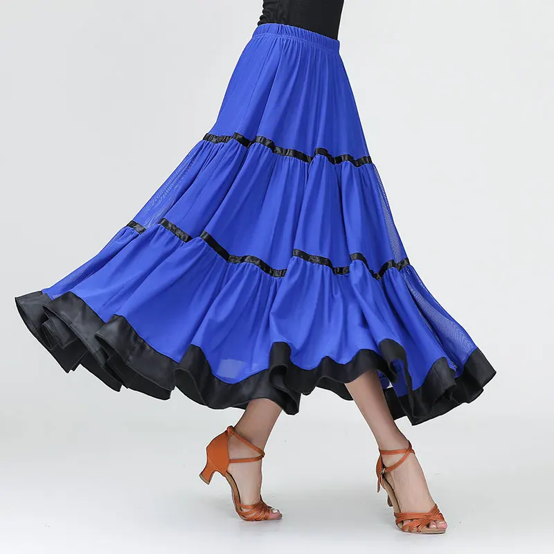 Spanish Modern Dance Skirt Women Performance Dance Wear Competition Skirts Large Swing Skirt Flamenco Costumes High Quality