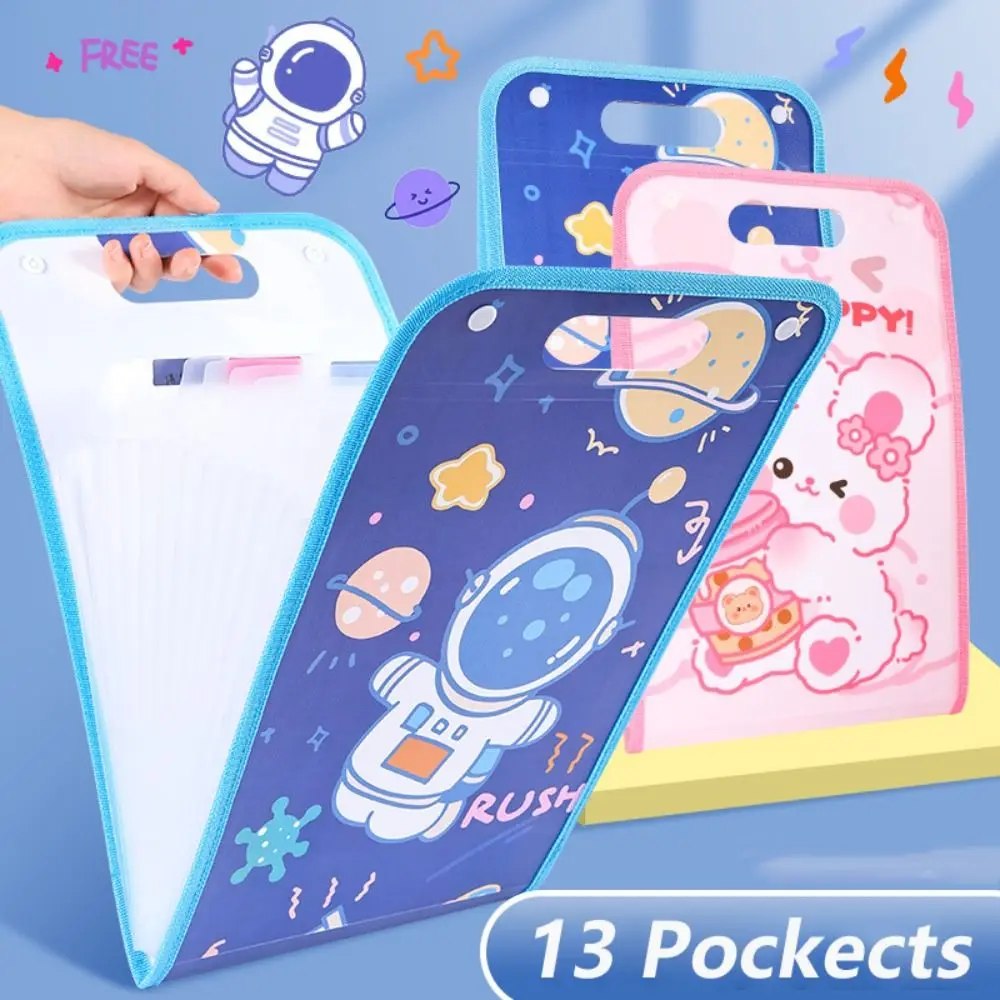 

Creative Waterproof A4 File Folder 13 Pockets Classified Storage File Organizer Test Paper Storage PP Portfolio Organizer Gift