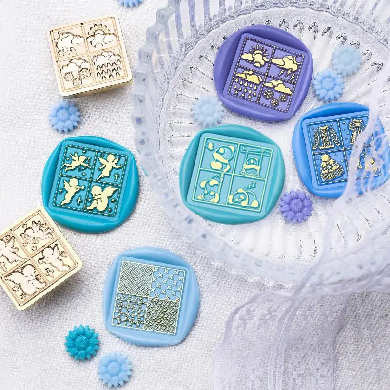 

25 мм оловянное слово, серия сургучной печати, головка штампа, квадратная медная головка штампа для DIY, скрапбукинга, свадебного декора, ремесла