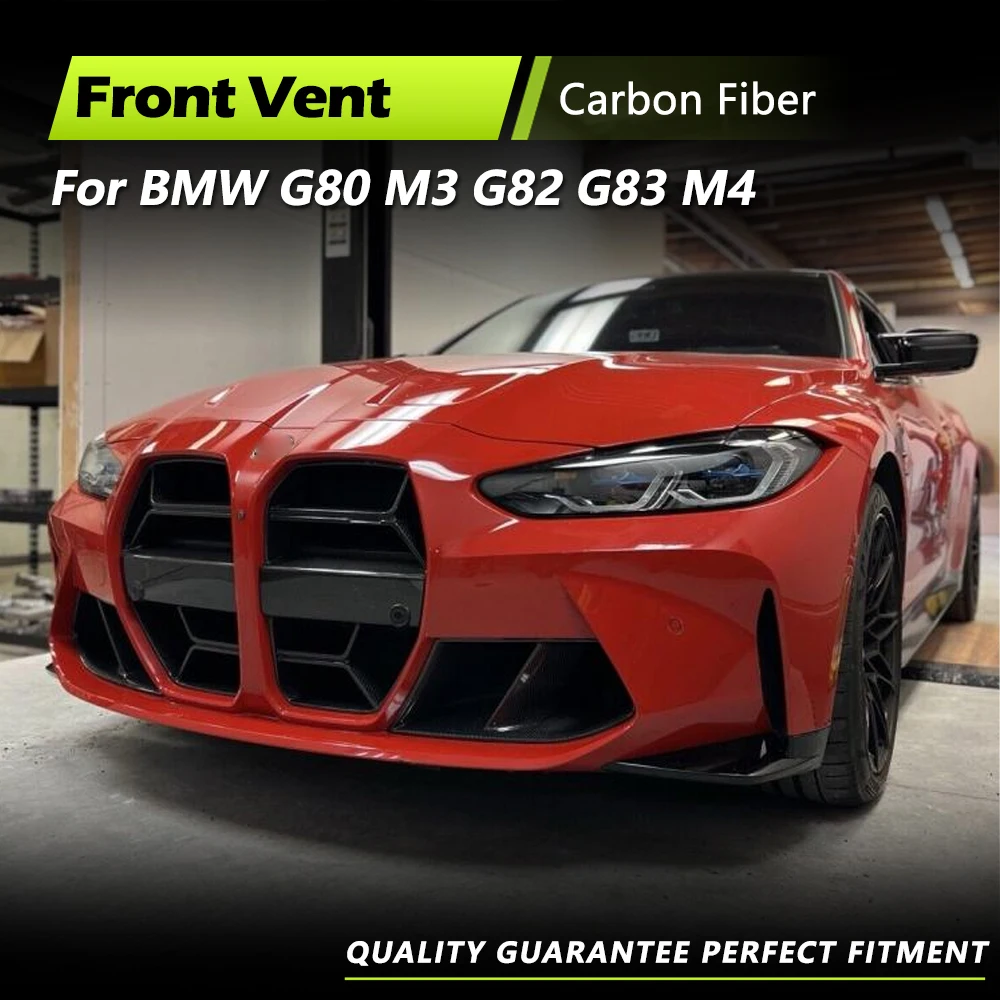 

Real Carbon Car Front Bumper Air Vent Cover Trim For BMW BMW G80 M3 G82 G83 M4 2021 UP 2PCS Front Grille Lamp Covers Body Kits