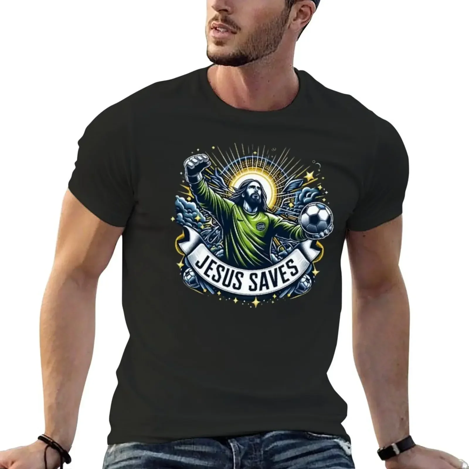 

jesus saves soccer.Jesus Saves Hockey T-Shirt baggy shirts vintage clothes mens graphic t-shirts big and tall