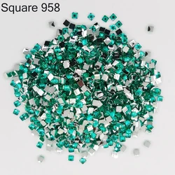 Crystal Drills Resin Shiny Colorful Square Crystal Stone Diamond Painting Embroidery Rhinestones Mosaic Crystal Drill Home Decor