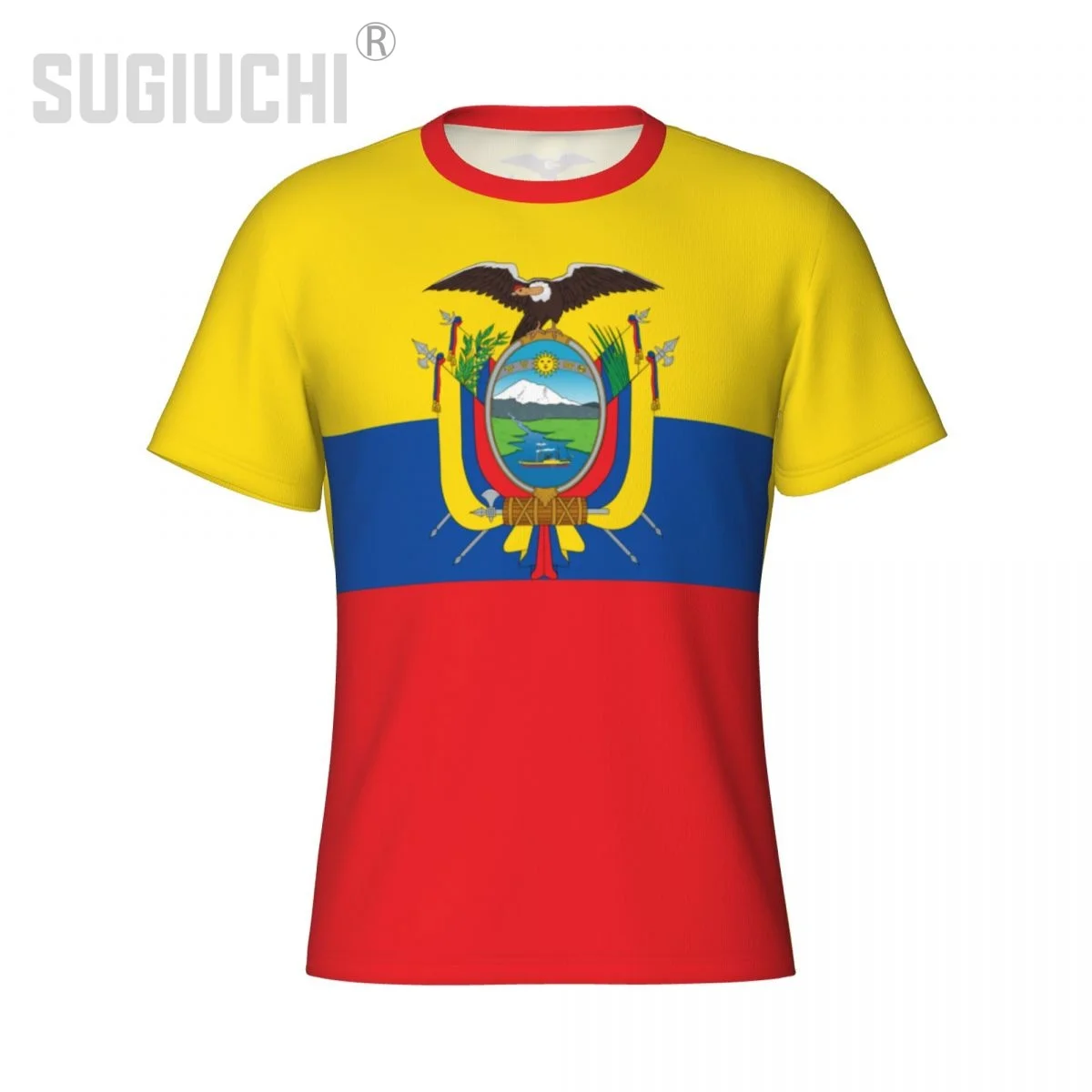 ضيق تي شيرت رياضي الإكوادور العلم الإكوادوري ثلاثية الأبعاد للرجال النساء تيز جيرسي الملابس كرة القدم مشجعي كرة القدم هدية الوطنية تي شيرت