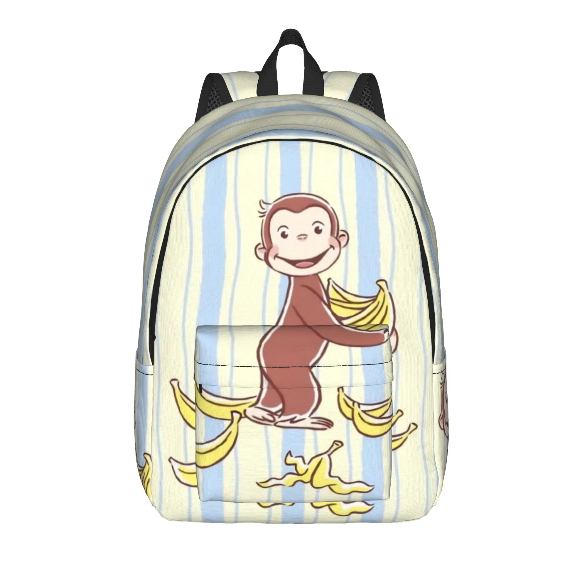 Curious Monkey Georges Cartoon Backpack for Men Women Cool High School Business Daypack TV Series College Shoulder Bag Durable