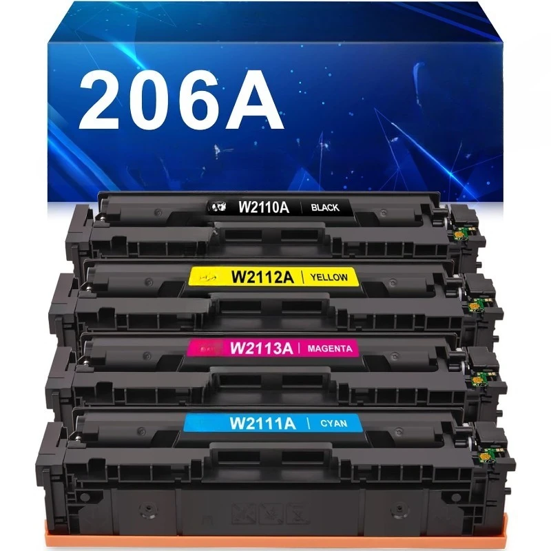 

206A Toner Cartridges 4 Pack with Chip Replacement for 206A Toner Cartridges HP Set 206A 206X