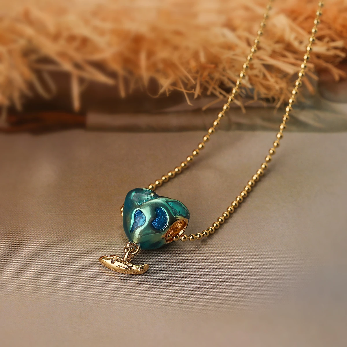NEWBUY Delicate Heart Plane Pendant Necklaces For Women Girl Gold Color Female Party Jewelry Birthday Gift