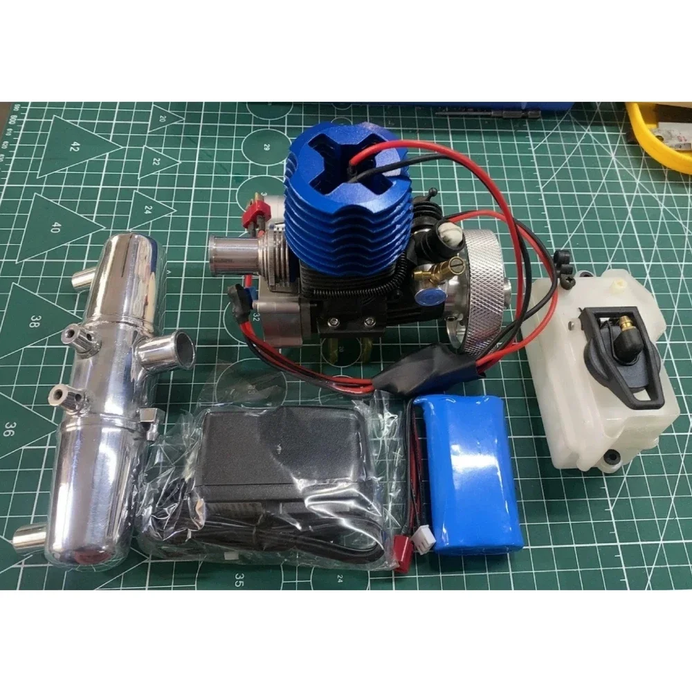 NF 21-class Methanol Engine with Micro Electric Start and Remote Control DIY Homemade Model Car Engine