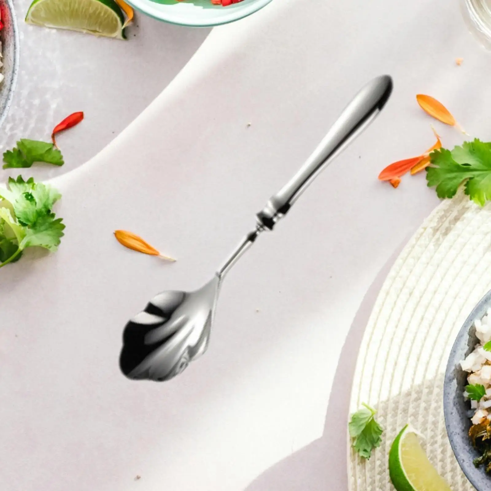 

Stainless Steel Spoon Mini Spoon Portable Teaspoon Dessert Teaspoon for Anniversaries Party Kitchen,