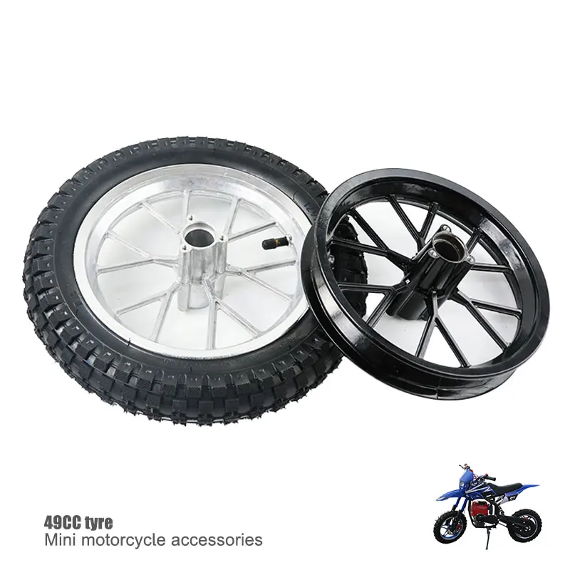 LYNNCHI Motorcycle 12 1/2x2.75 Front And Rear 12 Inch Wheel Rim Hub Pneumatic Tire For 49cc Mini Dirt Bike Scooter E-bike Parts