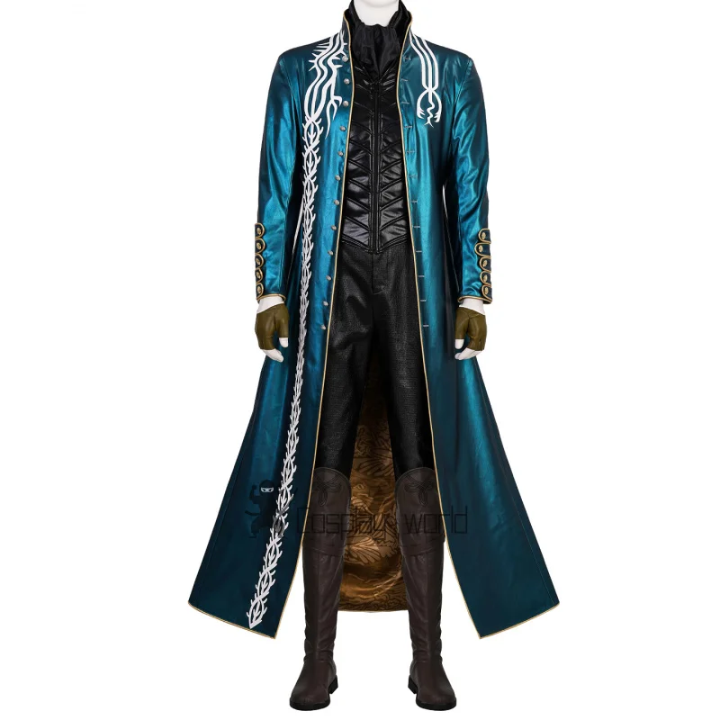 

Костюм для косплея Vergil Devil May Cry, униформа, карнавальная вечеринка, Хэллоуин, Рождество, ролевая одежда, одежда