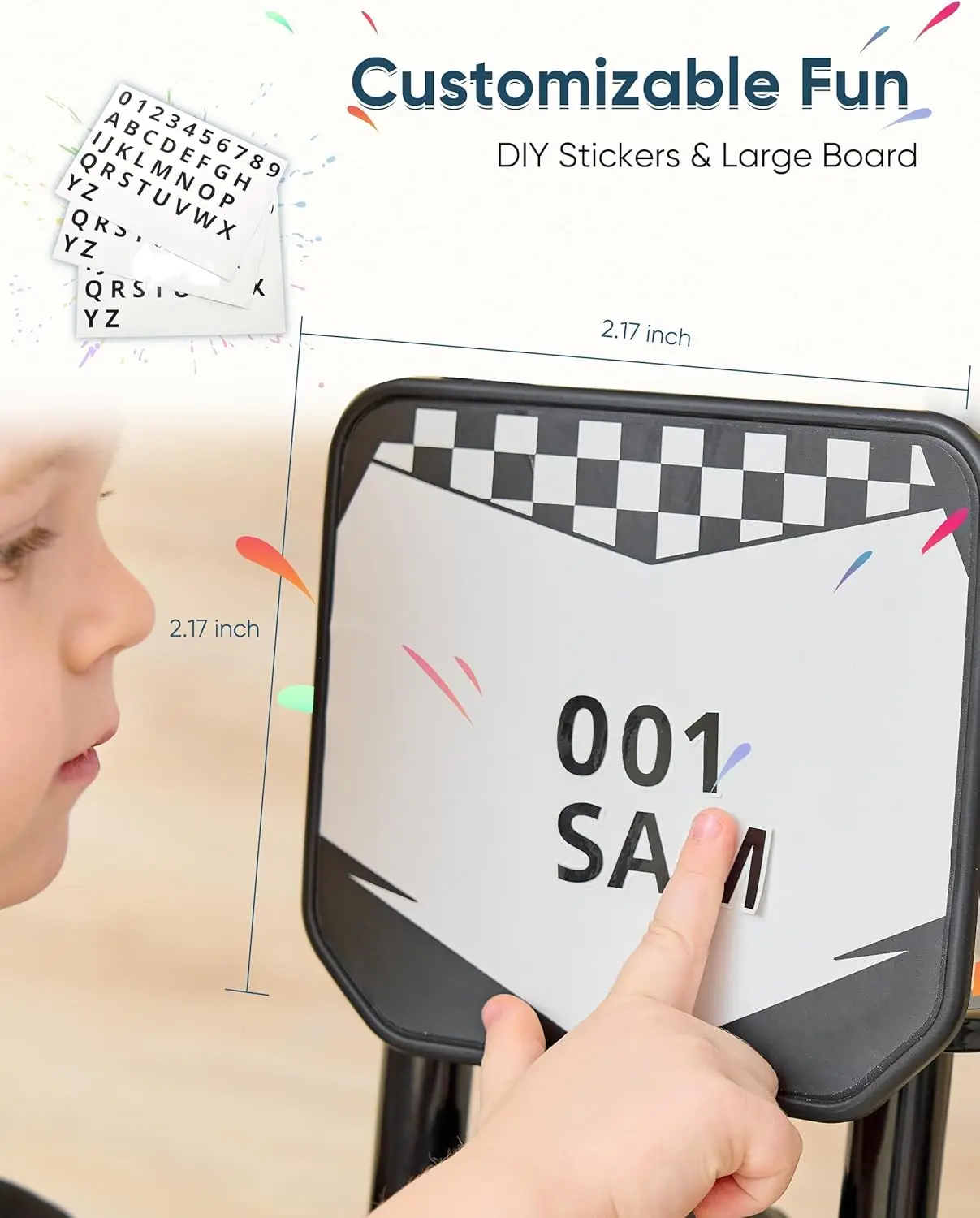 Toddler Balance Bike 2 Year Old, Kids Balance Bike for 2 to 5 Year with Tool-Free Adjustment, Limited Steering, Footrest, Custom