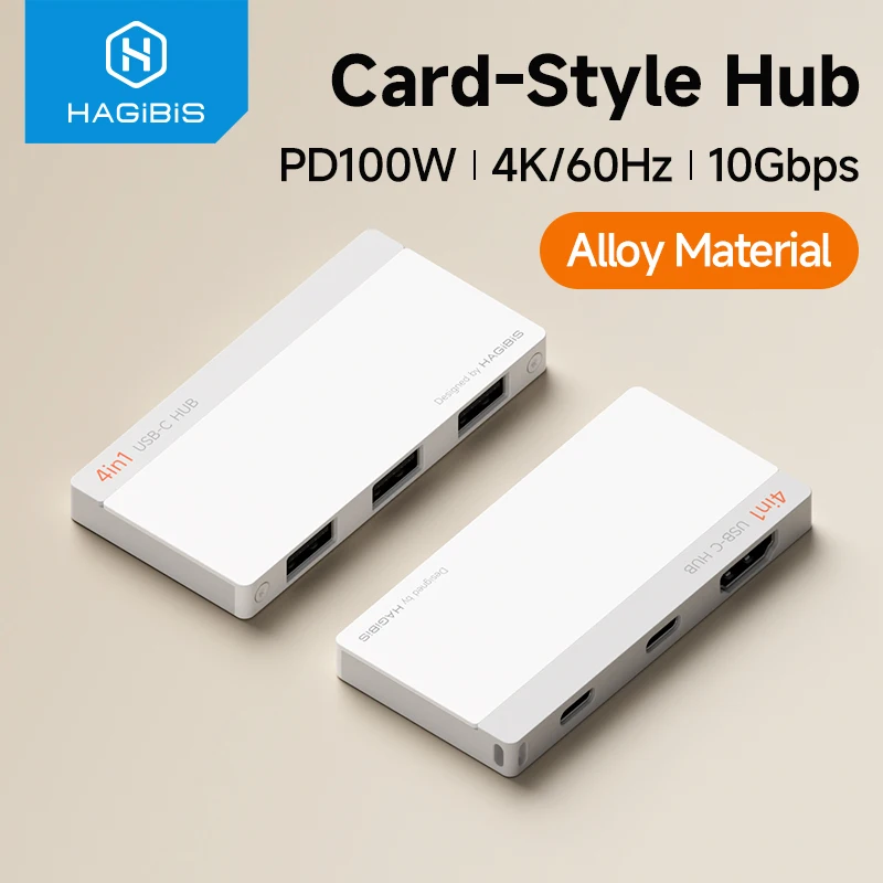 Hagibis Ultra Slim USB C Hub Multiport Type C Converter Adapter for Laptops 5Gbps/10Gbps Data 4K HDMI PD for Macbook Pro Air Neo