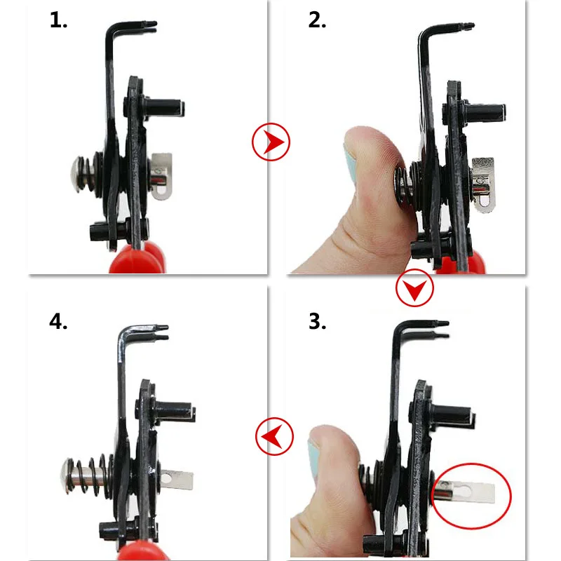 Zestaw szczypiec do pierścieni zabezpieczających 4 w 1. Szczypce do pierścieni zatrzaskowych. Multi Crimp. Zdejmowana głowica szczypiec. Szczypce do pierścieni zabezpieczających. Narzędzia ręczne