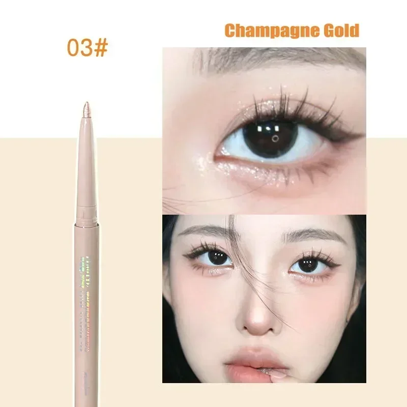 Heallor Matte Brightening Lying silkworm Shadow Pen Dual-use Eyeliner Gel Pen Beige Skin Tone Concealer Pen Smooth Contour Eye S