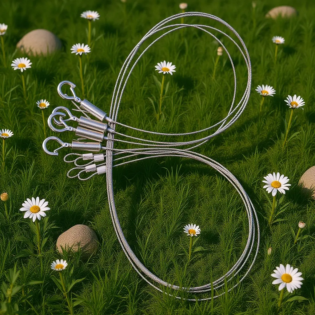 4Pcs Adjustable Picture Hanging Wire Rope Hooks Gallery Wall Decorations Heavy Duty Metal Wire Kit for Frames Mirrors