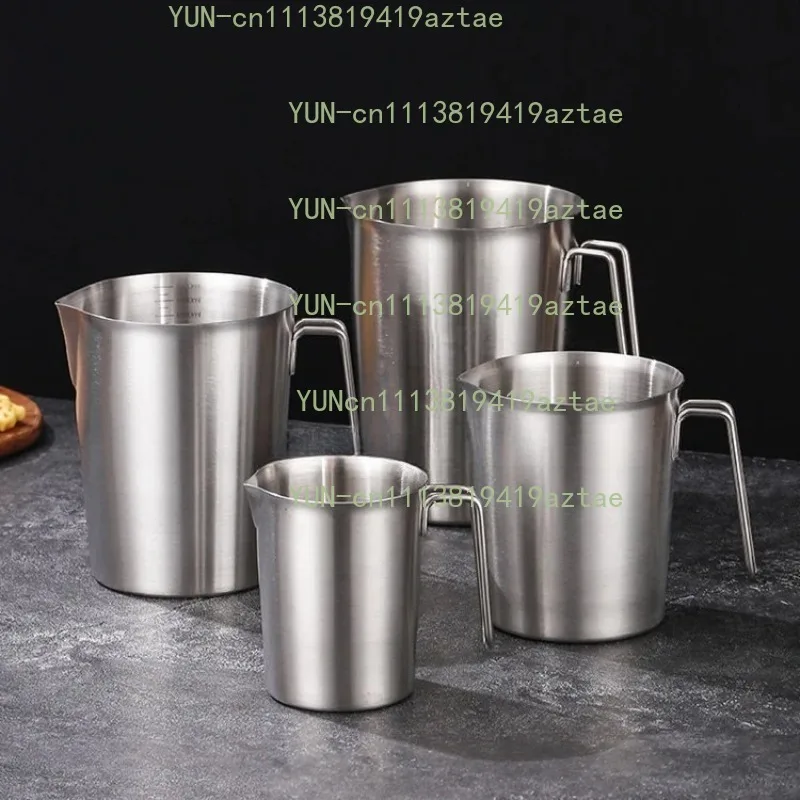 2026 304 stainless steel measuring cup with scale large diameter and large capacity tea milk baking cup