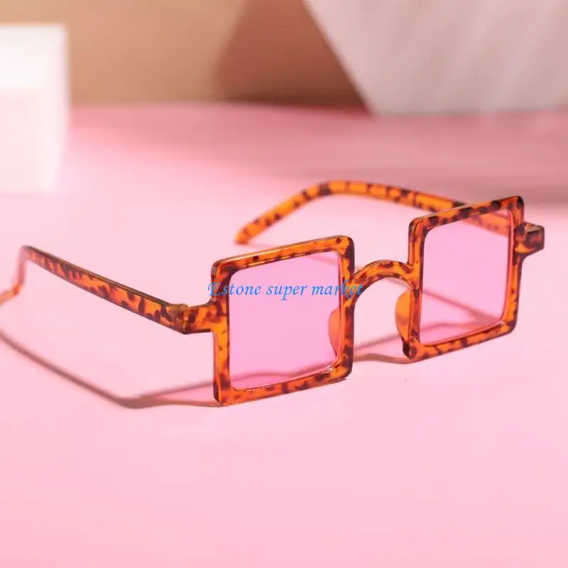 090B Kids Oversized Square Sunglasses Trendy Flat Top Toddler Sunglasses for 2-10Year