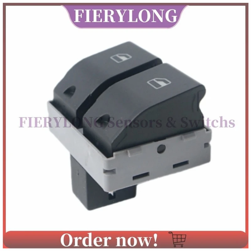 Botão do Interruptor do Vidro Elétrico Dianteiro Esquerdo 6Q0959858 para Seat Cordoba Ibiza Volkswagen Fox Parati Polo Peças de Reposição Automotivas