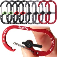 Wear Lock Hang Hook Up Safety DIY Quick Hang Aluminum Alloy Climbing Buckle Key Buckle Defense Outdoor Camping Safety Lock