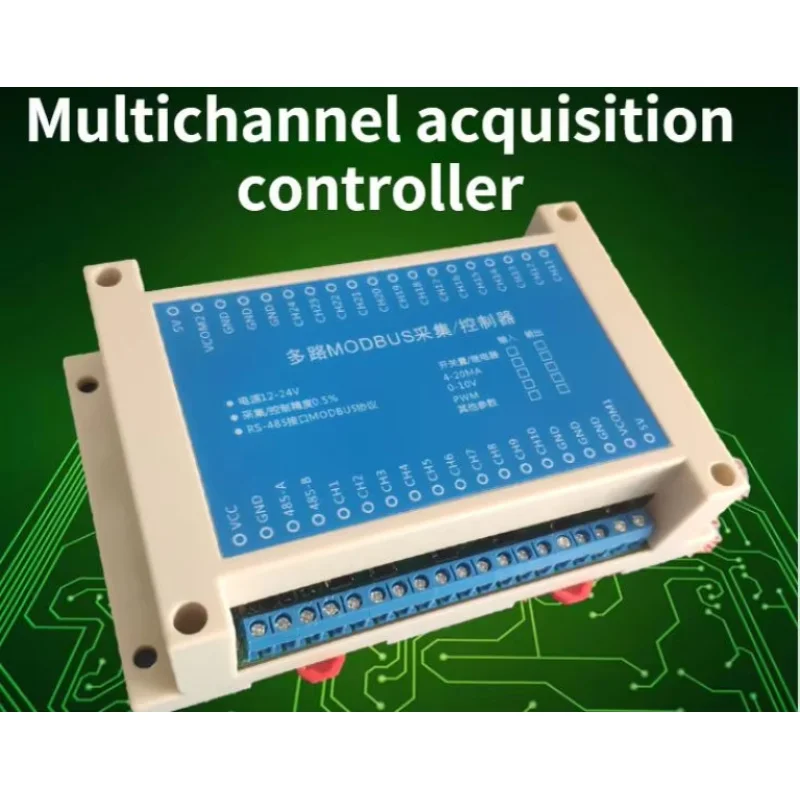 8/16/32 Channel Temperature Transmitter NTC to RS485 MODBUS-RTU Acquisition Module Thermistor