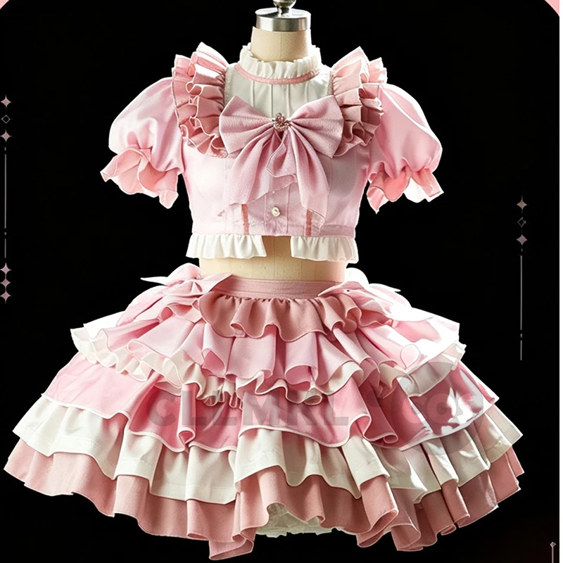 Kaname Madoka Cosplay Pink Lolita Dress Halloween Christmas Role Playing Party Comic Uniform Dress