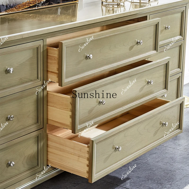 American solid wood entrance/simple modern bedroom living room storage cabinet  FT