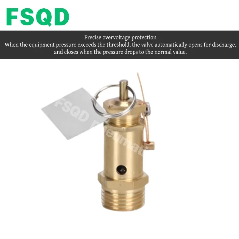 pressure relief valve  A21W-16T Spring-type air compressor safety valve 4-point interface
