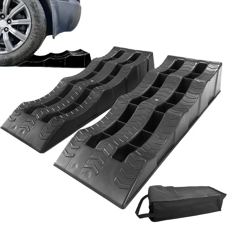 3 Stage Campers Leveling Blocks Lightweight Curb Ramps Heavy Duty Threshold Ramp 2Pcs RV Leveling Ramps RV Wheel Chocks