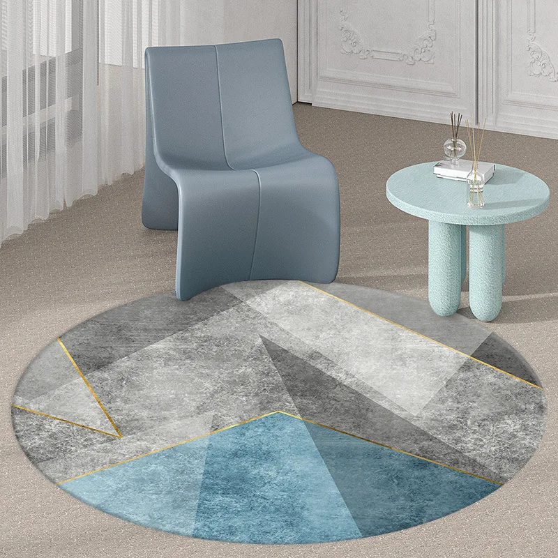 Nordic Minimalist Living Room Decoration Round Carpet Large Area Rugs for Bedroom Cloakroom Chair Floor Mat Non-slip Lounge Rug