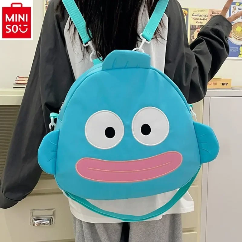 MINISO 2024 Fashion New Cartoon Anime Clown Fish Hanton Children's Backpack Student High Quality Cute Sweet Backpack