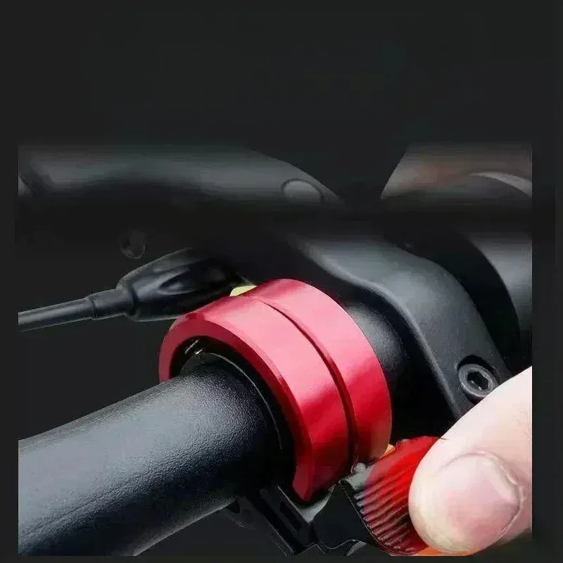 

Red Aluminum Double Bicycle Bell - Loud Clear Sound for 22mm Handlebars MTB & City Bike Safety Accessory