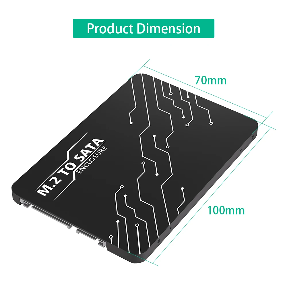 TISHRIC M2 B&M Key SSD Converter to 2.5