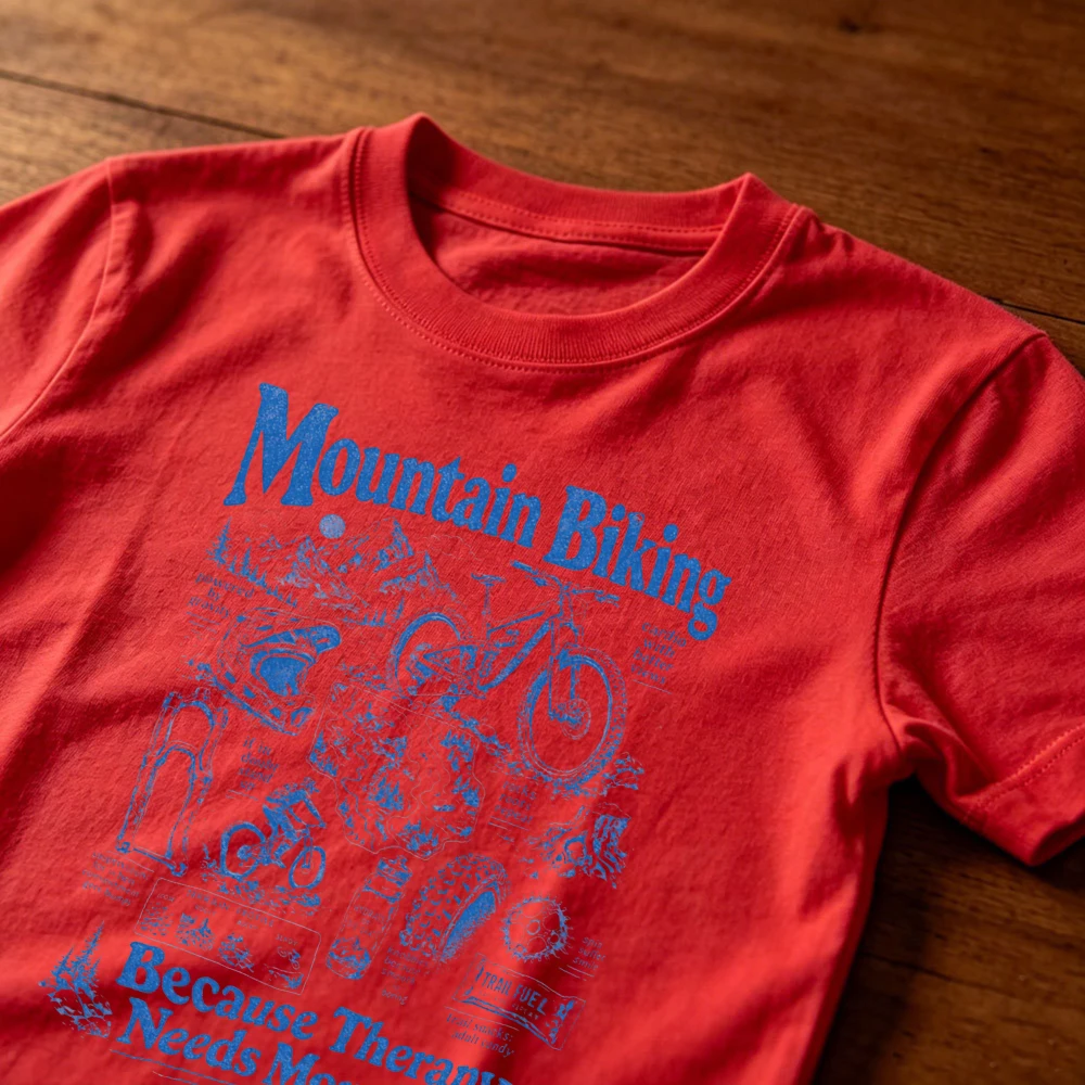 Kaos Bersepeda Gunung yang Luc - Mountain Biking Cartoon ulasan dan harga