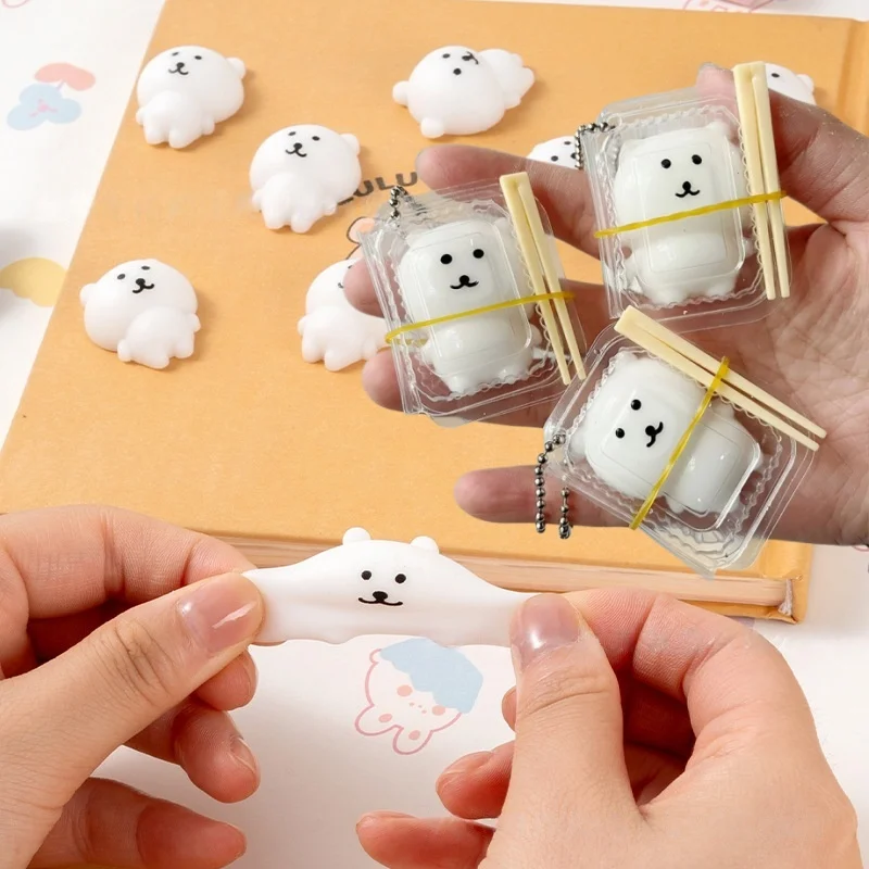 

1/3/5/10Pcs Little Bear Squishy Soft Fidget Toy Squeezing Bear Toys Decompression Stress Relieving Supplies Pressure Reduction