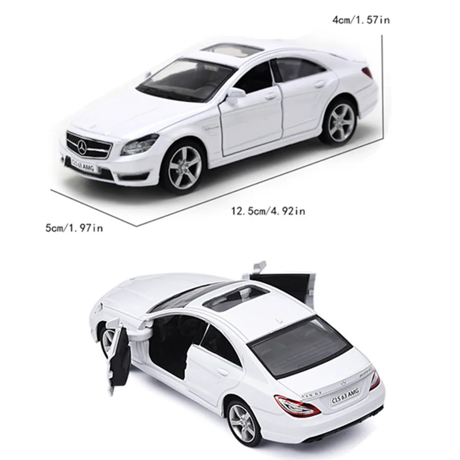 1/36 Mercedes Bens CLS63 Alloy Diecast Toy Car Model Pull Back Vehicles Toys For Boys Kids Gifts For Chilren Collection