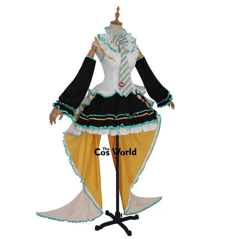 فستان الآيس كريم Miku X DQ ملابس موحدة أزياء تنكرية أنيمي