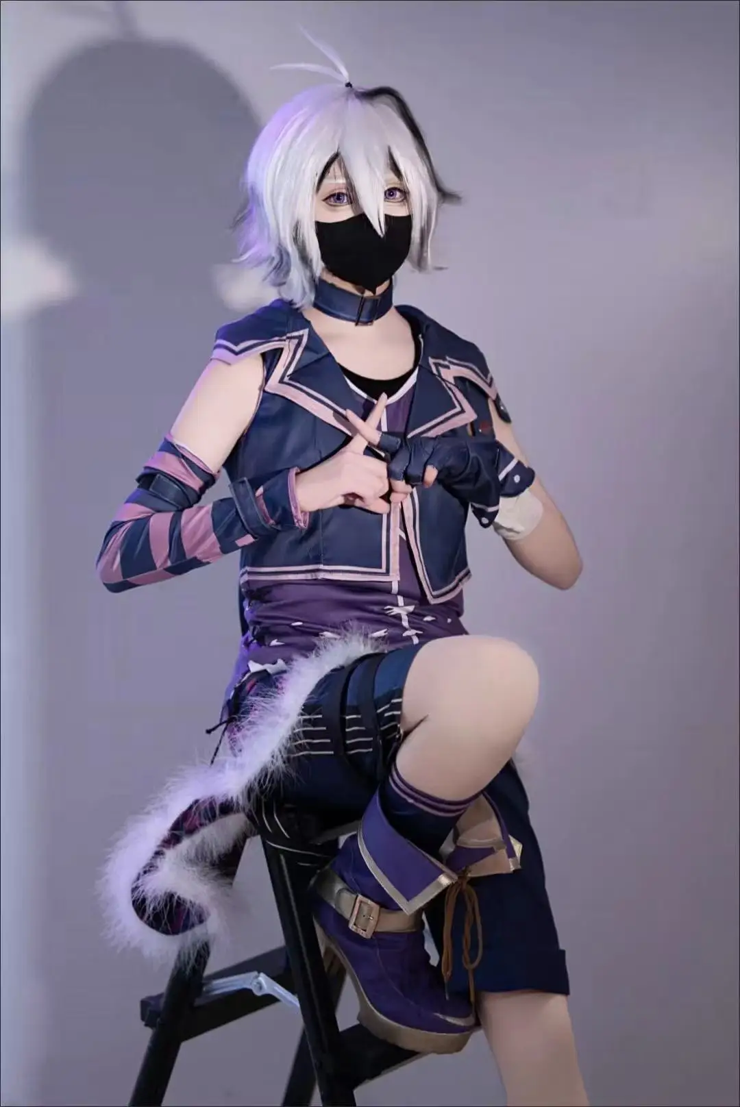 

Cosplay Anime v flower V3 V4 Cos Costume Gynoid Hana Style for Cos Events and wig