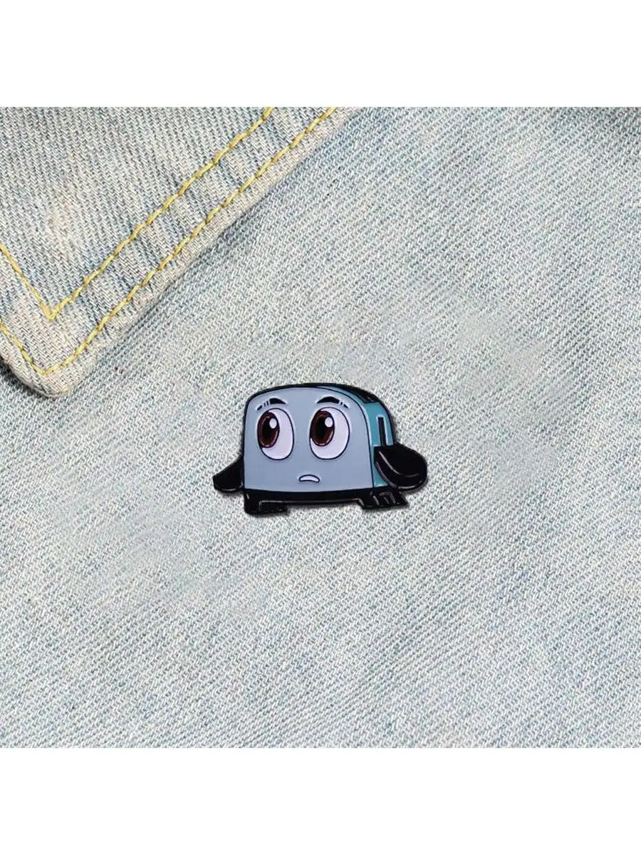 Cartoon Creative Cute Elderly Anime-themed Metal Lacquered Brooch for Coats and Sweaters Accessories