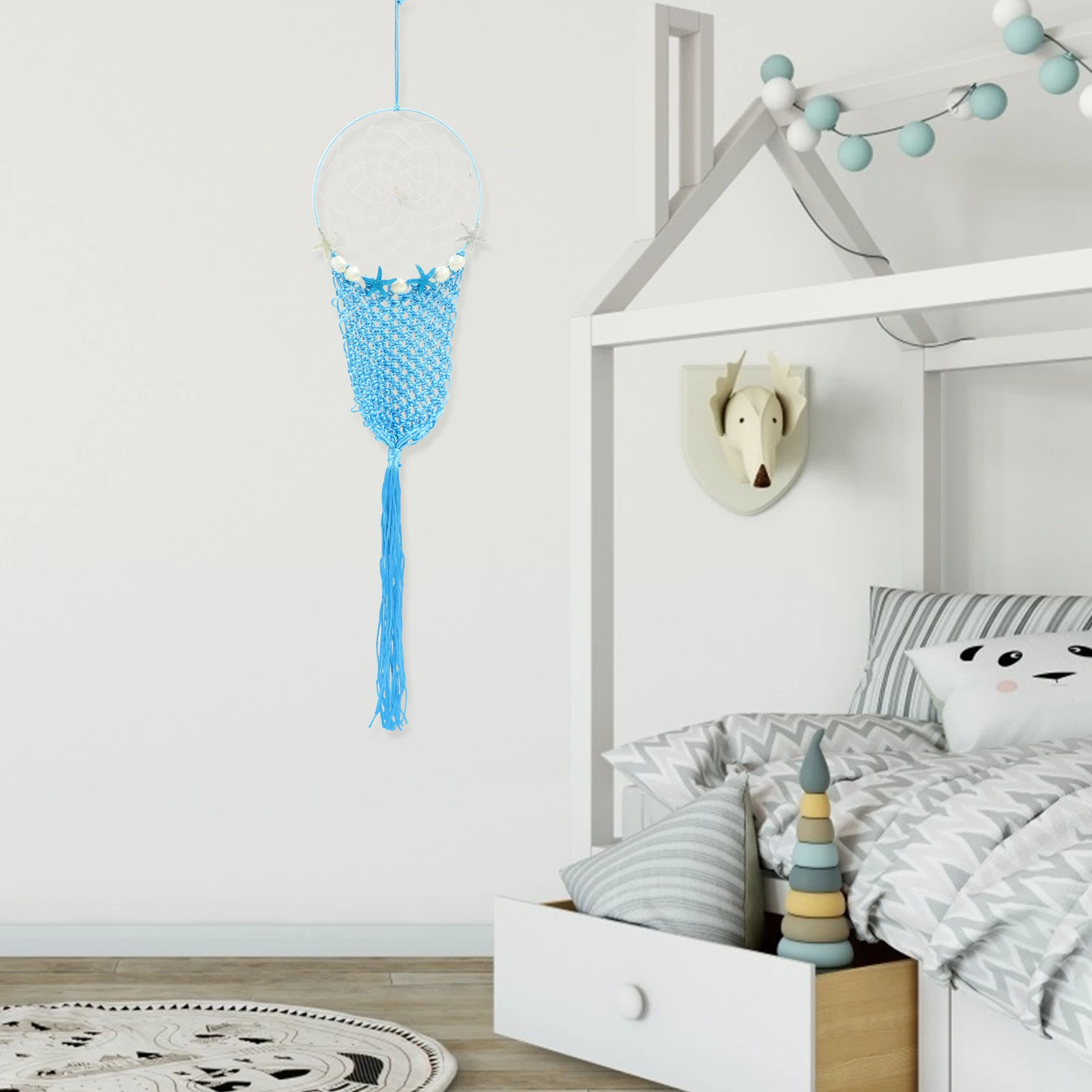 

Dream Catcher Wall Hanging Home Decor Dreamcatcher Pendant Decoration Cotton String Iron Ring Bedroom Nursery