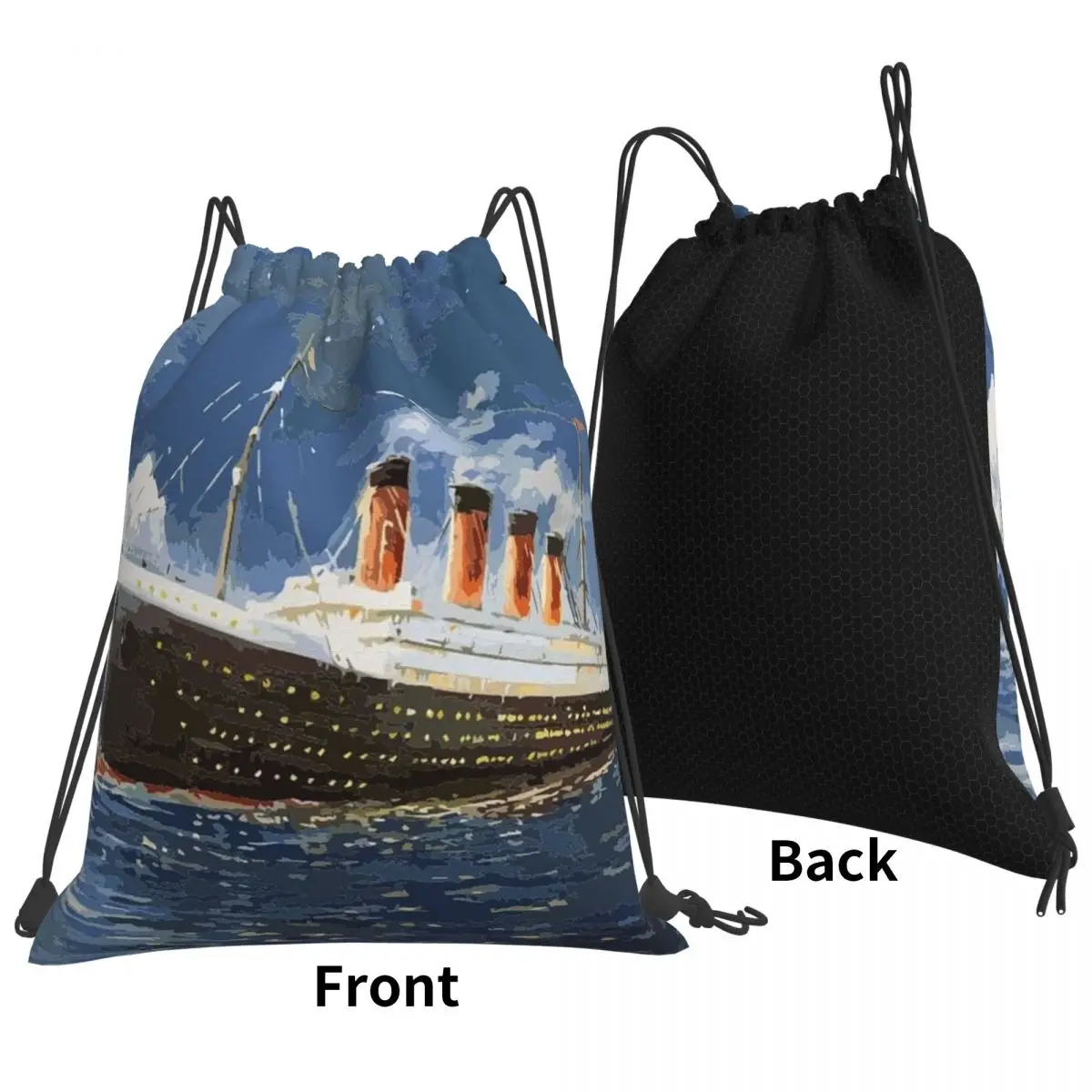 The Most Popular Ship Of All Times, Titanic. Backpacks Portable Drawstring Bundle Pocket Sundries Bag Book Bags for School