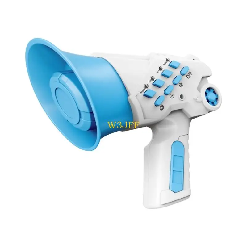 W3JF Trocador voz portátil Megafone Gravador alto-falante portátil com múltiplos efeitos para festas, pegadinhas viagem