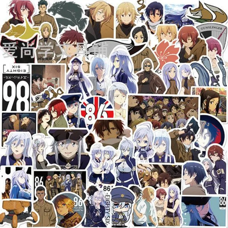 

Eighty-Six Anime Stickers Undertaker Stationery Sonetto Student Message Falke Collection Friend Kawaii Gift Waterproof Diy Phone
