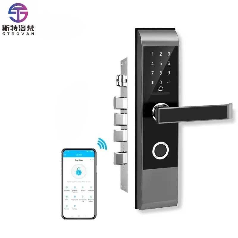 

Smart Anti-Theft Password with Zinc Alloy Wireless Access TT App Remote Control Automatic Combination Door Lock