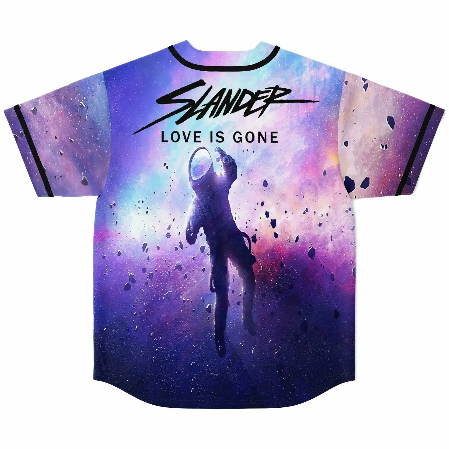 Slander Love is Gone Baseball Jersey Harajuku Thin button Baseball Uniform Baseball Jersey Fro EDM