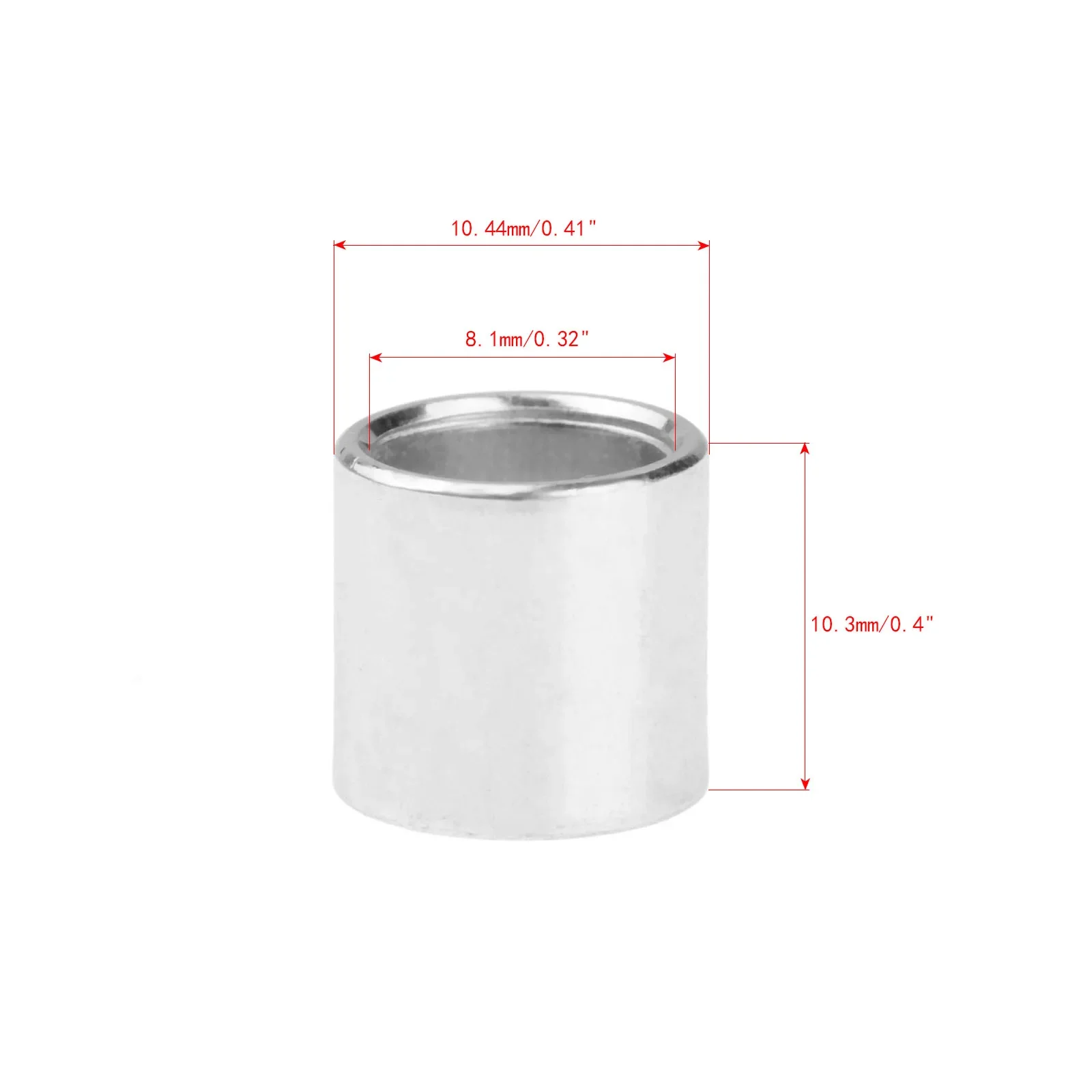10 Pcs Iron Bearing Spacer for Scooter Skateboard Wheels Roller Skates Wheel Bushed Bearings Spacers Skating Accessories Silver